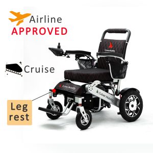 WOLF (Black L ) Folding Lightweight Heavy Duty Electric Wheelchair 330 lbs-500W-13 Miles