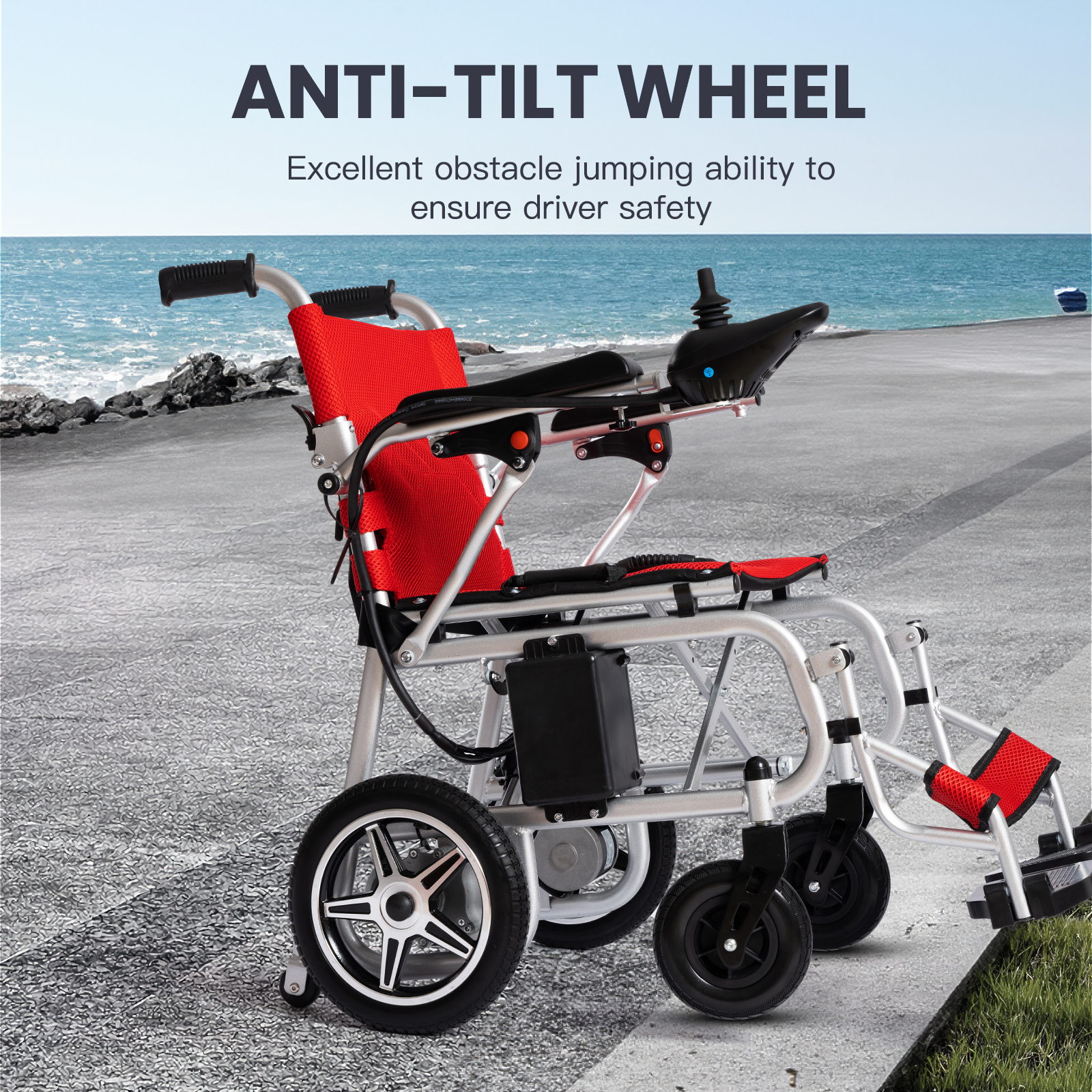 ARTEMIS PRO Lightweight Foldable Electric Wheelchair 500W -12 miles - Image 3
