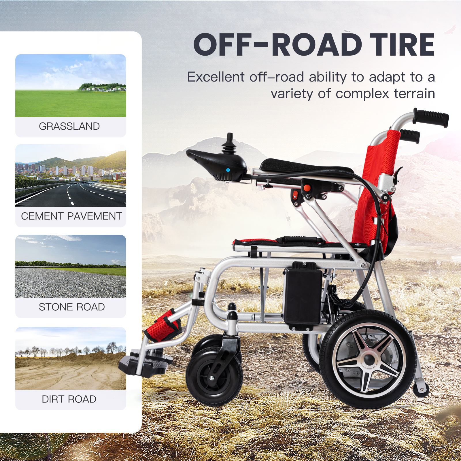 ARTEMIS PRO Lightweight Foldable Electric Wheelchair 500W -12 miles - Image 2