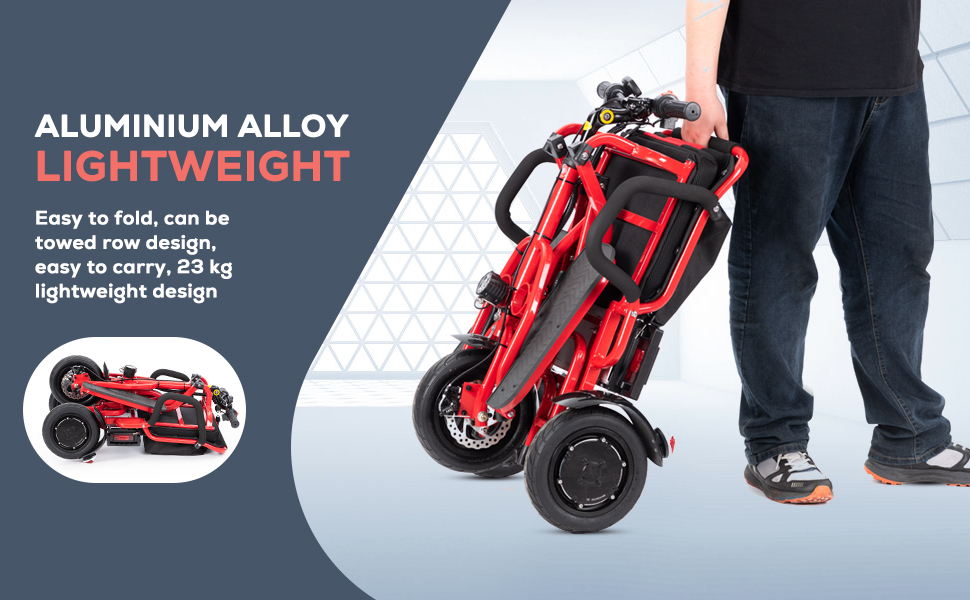 COUGAR Folding Electric Mobility Scooter 3 Wheel Lightweight Portable Power Travel Scooters - Image 9